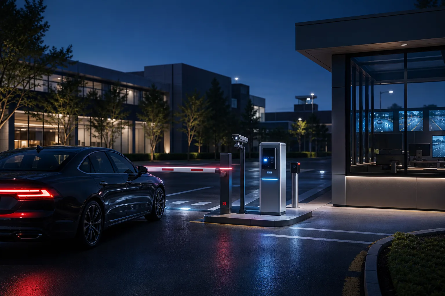 Sistem parkir dan infrastruktur gerbang